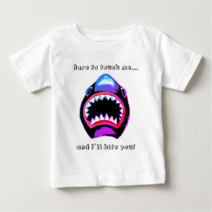Shark Watercolor Pink Lila Illustration Baby T-shirt