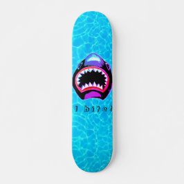 Shark Watercolor Pink Lila Illustration Skateboard