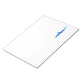 Shark Watercolor Silhouette Farbe Aquamarines blau Notizblock (angewinkelt)