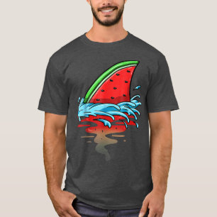 Shark Watermelon Lover Fisch Sommer Früchte Slice  T-Shirt