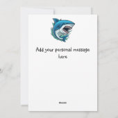 Shark Wave Custom Birthday Card Feiertagskarte (Rückseite)