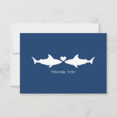 Shark Wedding Dankeschön Card Dankeskarte (Vorderseite)