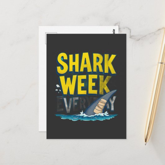Shark Week Täglich Postkarte (Vorderseite/Rückseite Beispiel)