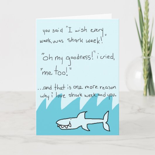 Shark Week Valentine Feiertagskarte (Vorderseite)