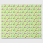 Shark Weihnachtsmannmütze Candy Cane Peppermint We Geschenkpapier (Flach)