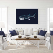Shark Whale Print | Shark Whale Wall Print Poster