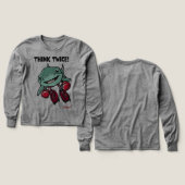 Shark with boxing gloves Long sleeve T-Shirt (Design Vorder- & Rückseite)