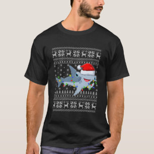 Shark Xmas Sweater Style Ugly Hammerhead Shark Chr T-Shirt