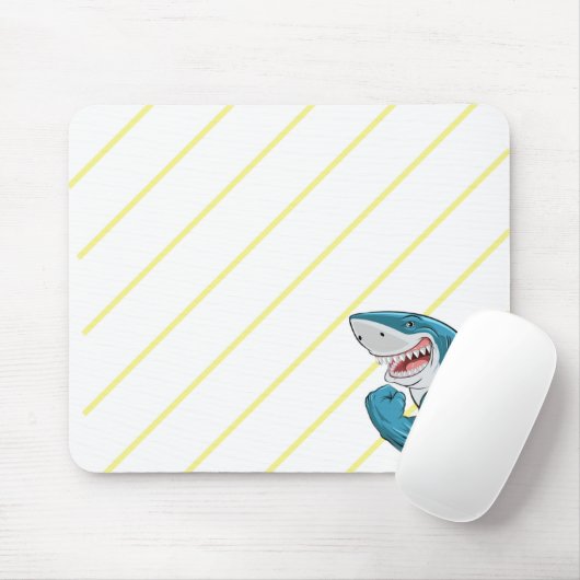 "Shark Zone Mouse Pad – Fierce Focus, Ocean Style" Mousepad (Mit Mouse)