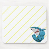 "Shark Zone Mouse Pad – Fierce Focus, Ocean Style" Mousepad (Vorne)