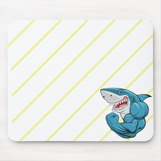 "Shark Zone Mouse Pad – Fierce Focus, Ocean Style" Mousepad (Vorne)