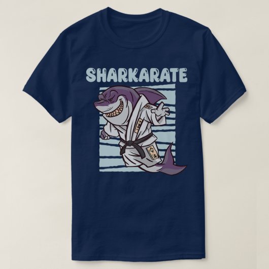Sharkarate Funny Karate Hai Pun Kostümhaie T-Shirt (Design vorne)