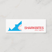 Sharkbites Logo | Meeresfrüchte oder mutige Lebens Mini Visitenkarte (Vorderseite)