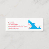 Sharkbites Logo | Meeresfrüchte oder mutige Lebens Mini Visitenkarte (Rückseite)