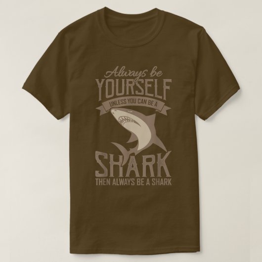 SharkBoys BE A SHARK Scuba Diver Gift  T-Shirt (Design vorne)