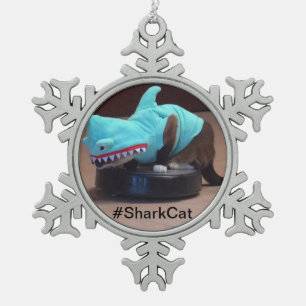 #SharkCat Schneeflocke-Verzierungen Schneeflocken Zinn-Ornament