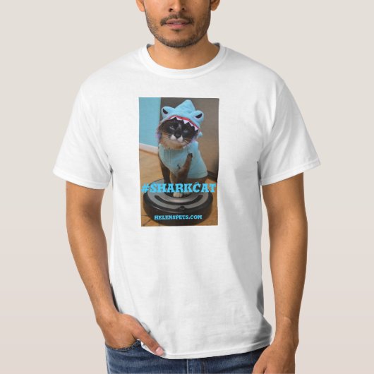 #SharkCat T - Shirt. Glückliches #SharkWEEK T-Shirt (Vorderseite)