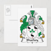 Sharkey Familienwappen Postkarte (Vorne/Hinten)