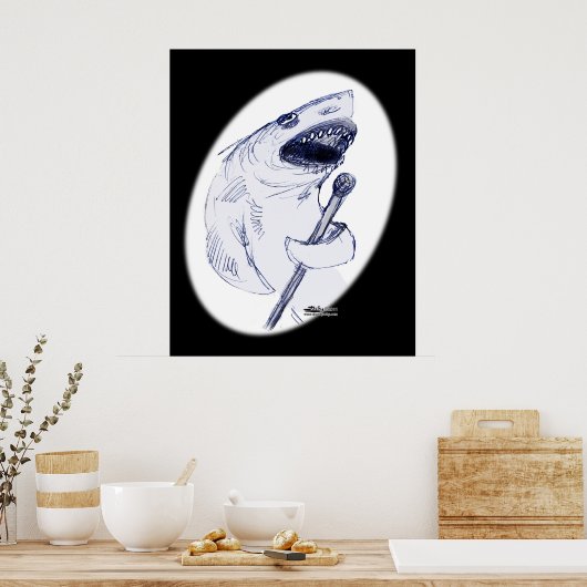 Sharkey Finatra Poster (Küche)