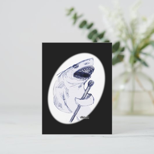 Sharkey Finatra Postkarte (Stehend Vorderseite)