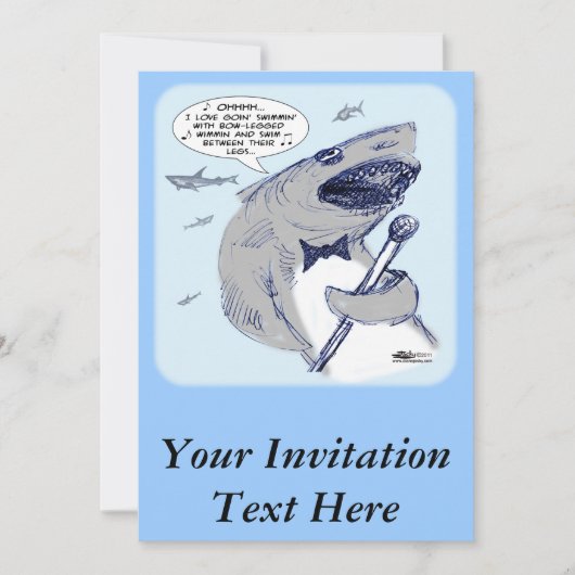 Sharkey Finatra Swimmin' Einladung (Vorderseite)