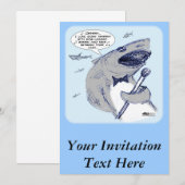 Sharkey Finatra Swimmin' Einladung (Vorne/Hinten)