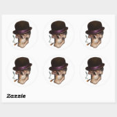 Sharkey Runder Aufkleber (Blatt)