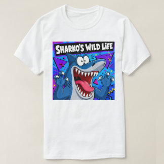 SHARKO'S WILD LIFE | Retro 90er Jahre Cartoon Hai T-Shirt