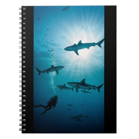 Sharks and Diver Notizblock (Vorderseite)