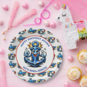 Sharks and Whales Boy's Birthday Party Pappteller (Party)