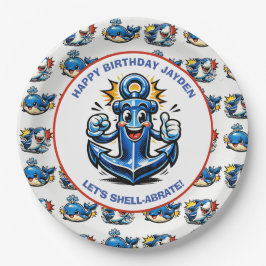 Sharks and Whales Boy's Birthday Party Pappteller