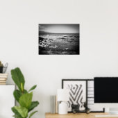 Sharks Cove, Oahu B&W Poster (Heimbüro)