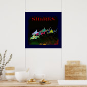 Sharks decor prints poster (Küche)