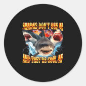 Sharks Don't Use Ai And They're Cool Af  Runder Aufkleber (Vorderseite)