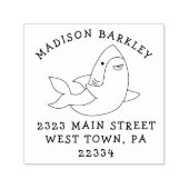 Sharks Kids Niedliche Kawaii-Rücksendeadresse-Brie Permastempel (Design)