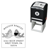 Sharks Kids Niedliche Kawaii-Rücksendeadresse-Brie Permastempel (Beispiel)