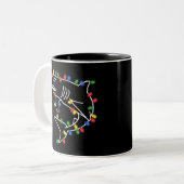 Sharks Lover Tree Christmas Xmas Pet Animal Shark  Zweifarbige Tasse (Vorderseite Links)