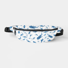 Sharks & Manta Rays|Ocean Art Design Bauchtasche