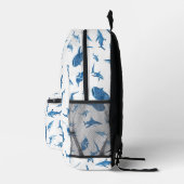Sharks & Manta Rays|Ocean Art Design Bedruckter Rucksack (Rechts)