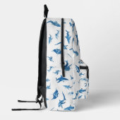 Sharks & Manta Rays|Ocean Art Design Bedruckter Rucksack (Links)