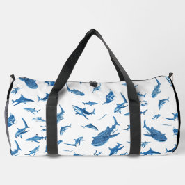 Sharks & Manta Rays|Ocean Art Design Duffle Bag