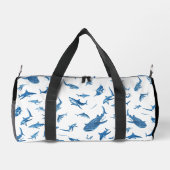 Sharks & Manta Rays|Ocean Art Design Duffle Bag (Rückseite)