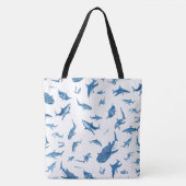 Sharks & Manta Rays|Ocean Art Design Tasche (Vorderseite)
