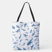Sharks & Manta Rays|Ocean Art Design Tasche (Rückseite)