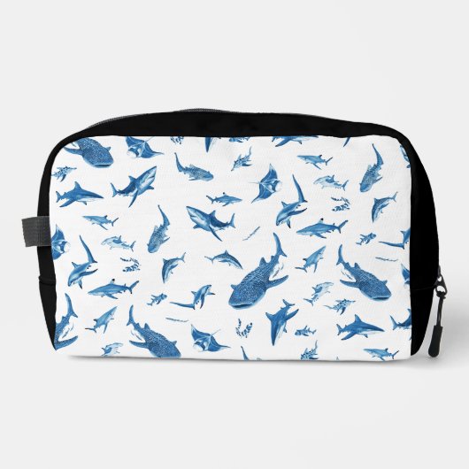 Sharks & Manta Rays|Ocean Art Design Waschbeutel (Vorderseite)
