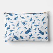 Sharks & Manta Rays｜Ocean Art Design Zubehörtasche (Rückseite)