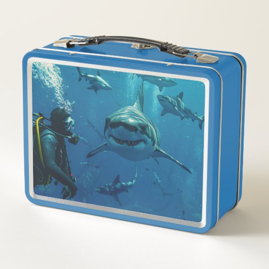 Sharks Metal Lunch Box (Rückseite)