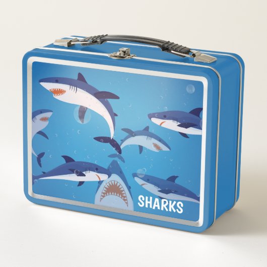 Sharks Metal Lunch Box (Vorderseite)