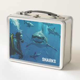 Sharks Metal Lunch Box