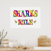 SHARKS-REGEL POSTER (Küche)